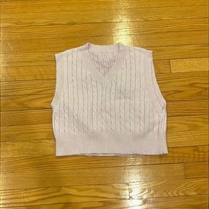 Light pink boxy cropped sweater vest women’s size small.